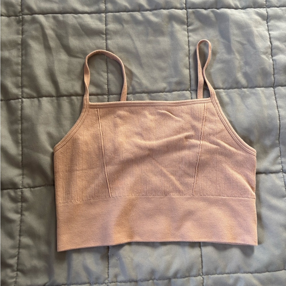 🟡 CLEARANCE DONATING SOON Fabletics beige Ribbed Crop Top
